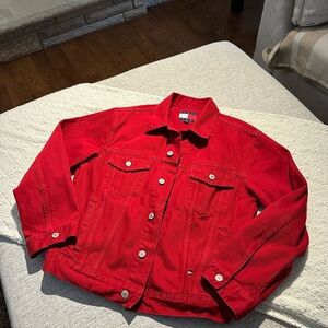 Red Tommy jeans Denim Jacket